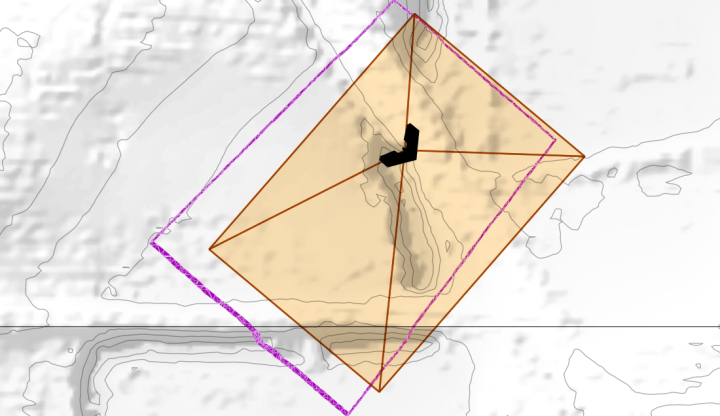 Comparison of previous figure with original less correct estimate.