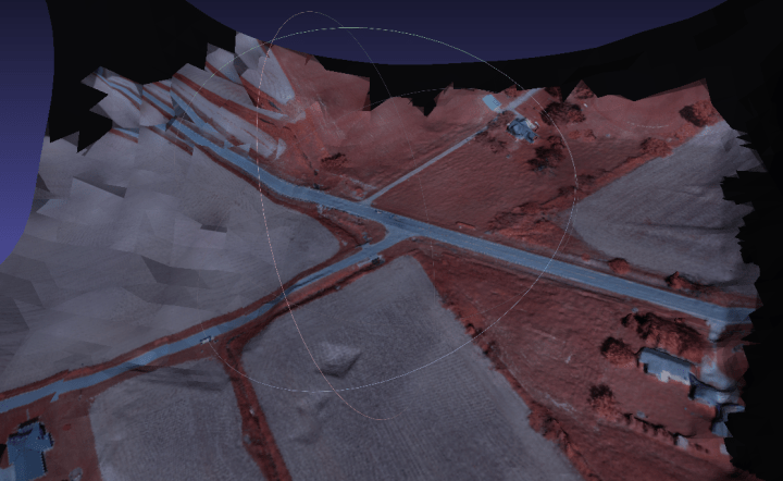 Screen shot of textured mesh as viewed in MeshLab