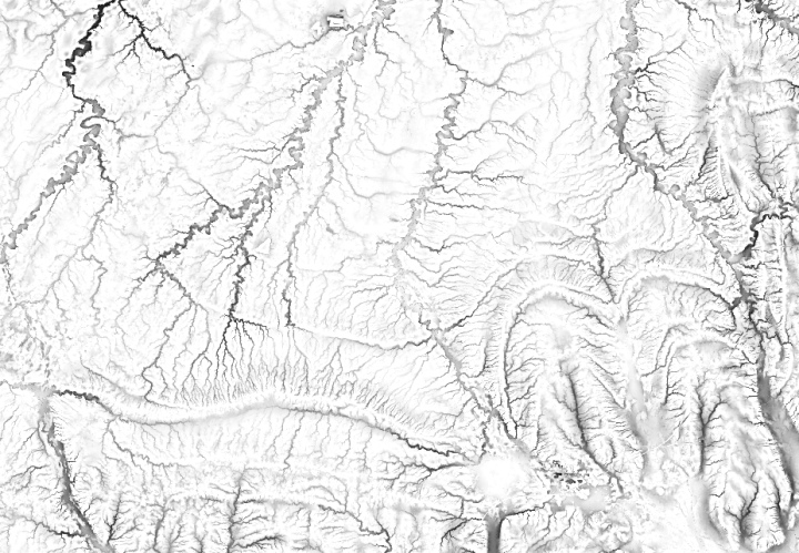 Landscape position as calculated on a DEM
