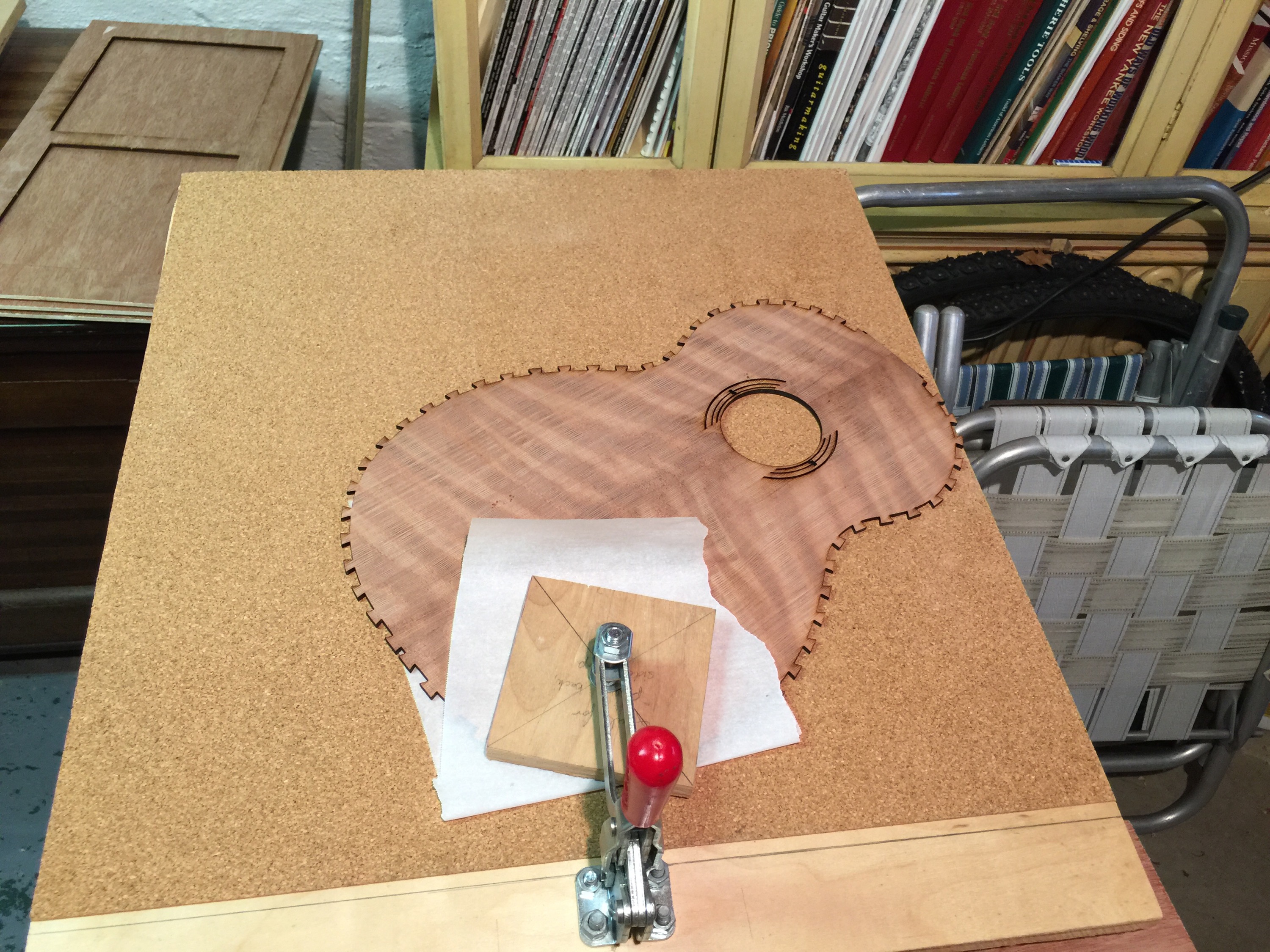 Another view of the soundboard.