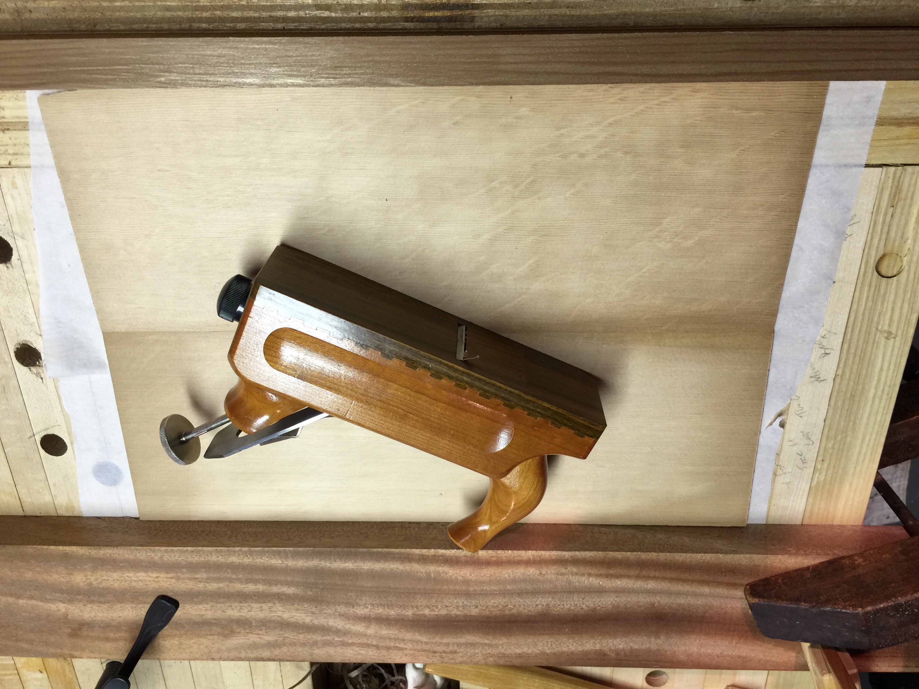 A Sitka spruce soundboard ready to be jointed.