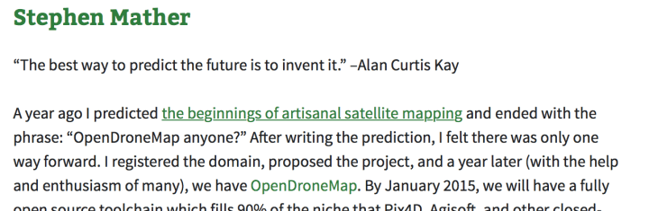 screen shot of 2014 predictions