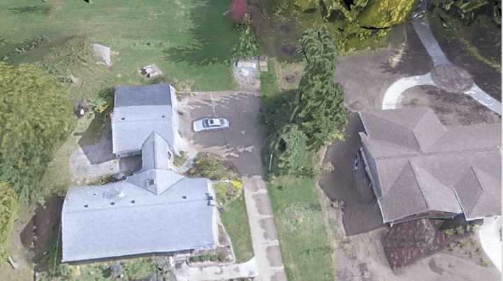 Textured mesh of building