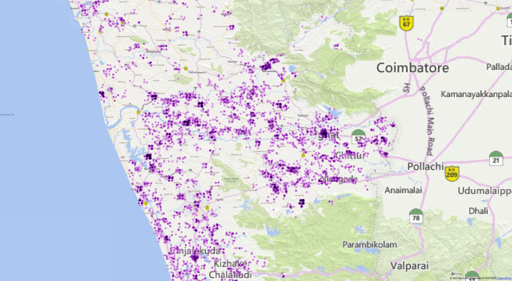 Inset of unclustered points.