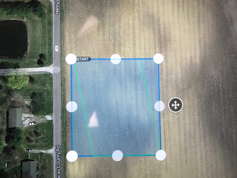 Figure showing layout of calibration flight pattern