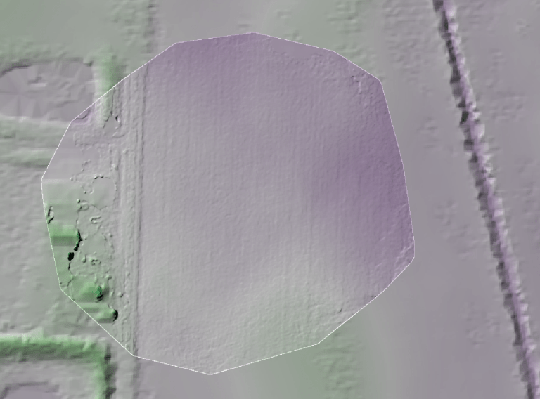 Image showing elevation model from calibration flight with Brown camera model
