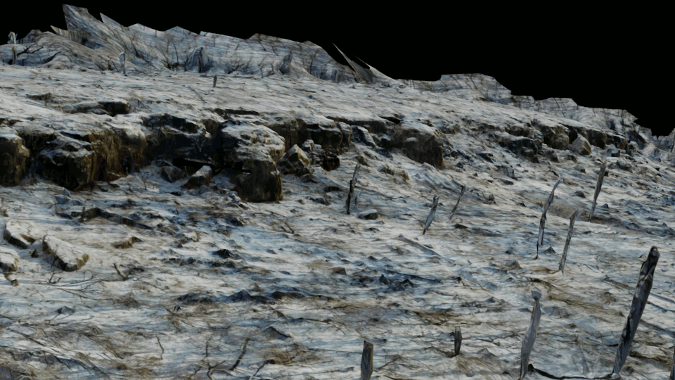 Animated gif of cliff face in winter